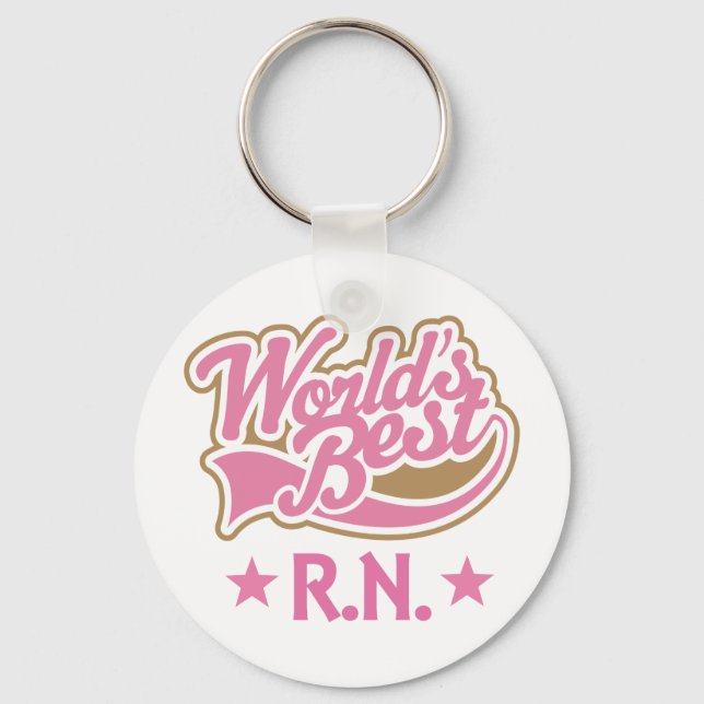 RN or Registered Nurse Gift Key Ring (Front)