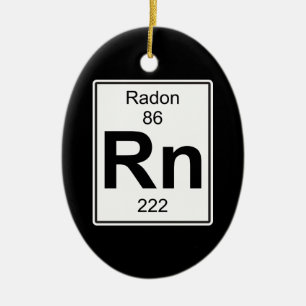 Rn - Radon Ceramic Tree Decoration