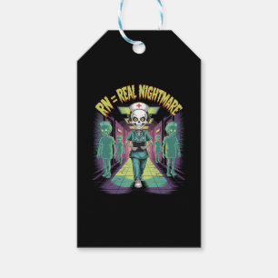 RN = Real Nightmare Halloween Nurse Gift Tags