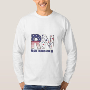 RN Registered Nurse 4th of July Subtle American T-Shirt