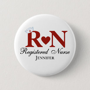 RN Registered Nurse 6 Cm Round Badge