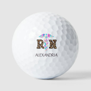 RN, Registered Nurse  Leopard Golf Balls
