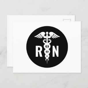 RN Registered Nurse Medical Symbol Postcard