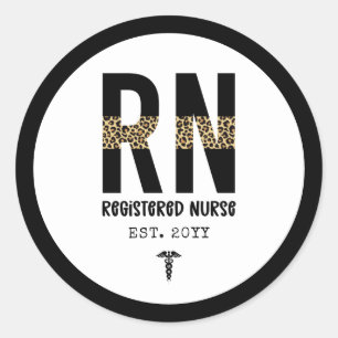 RN Registered Nurse Nursing School Graduation Classic Round Sticker