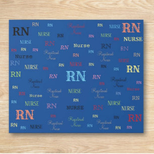 RN (REGISTERED NURSE) wrapping paper