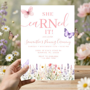 RN Wildflower Graduation Pinning Invitation