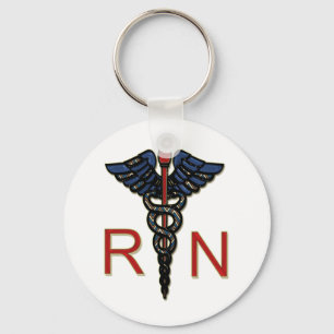 RN With Caduceus Key Ring
