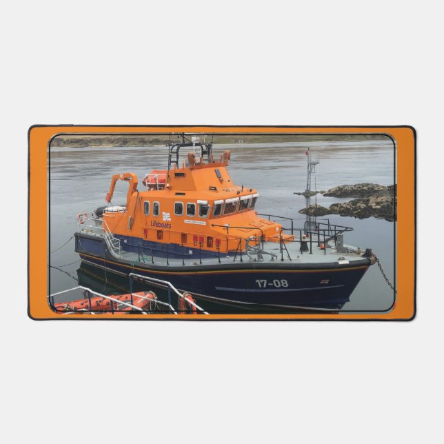 RNLI Lifeboat, Port Askaig, Islay, Scotland on a Desk Mat (Front)