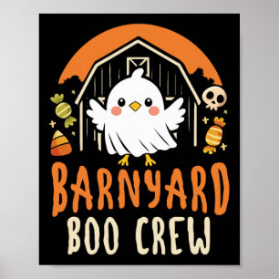 Rnyard Boo Crew - Cute Farm Animal Halloween Poster
