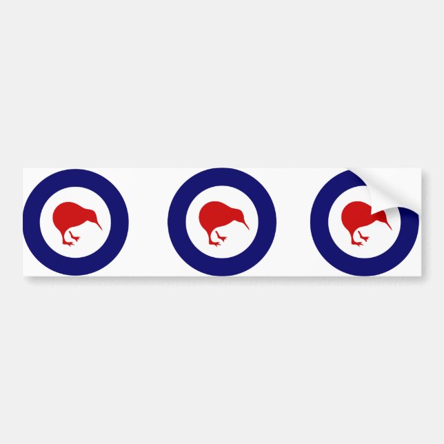 Rnzaf roundel, New Zealand Bumper Sticker (Front)