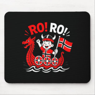 Ro ro funny norway cartoon norse ship norway flag mouse mat