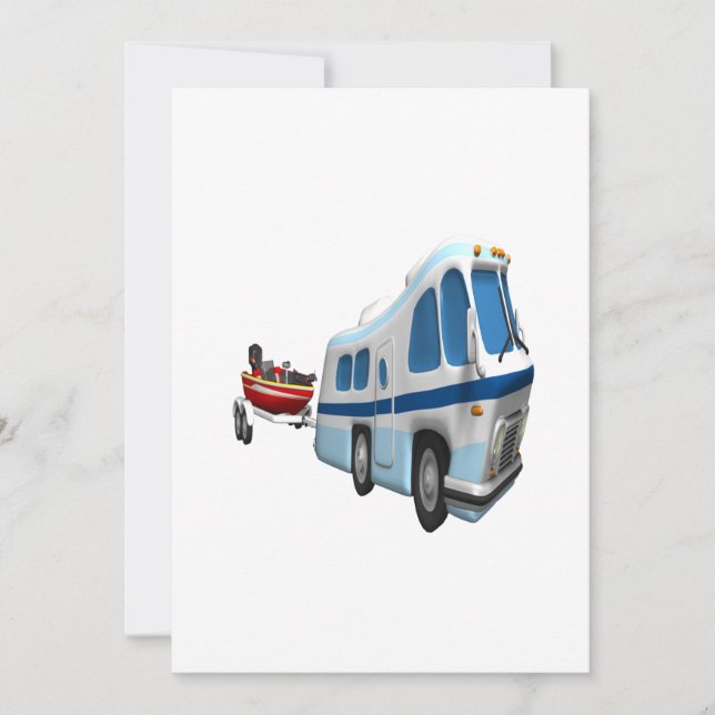 Road And Boat Trip Invitation (Front)