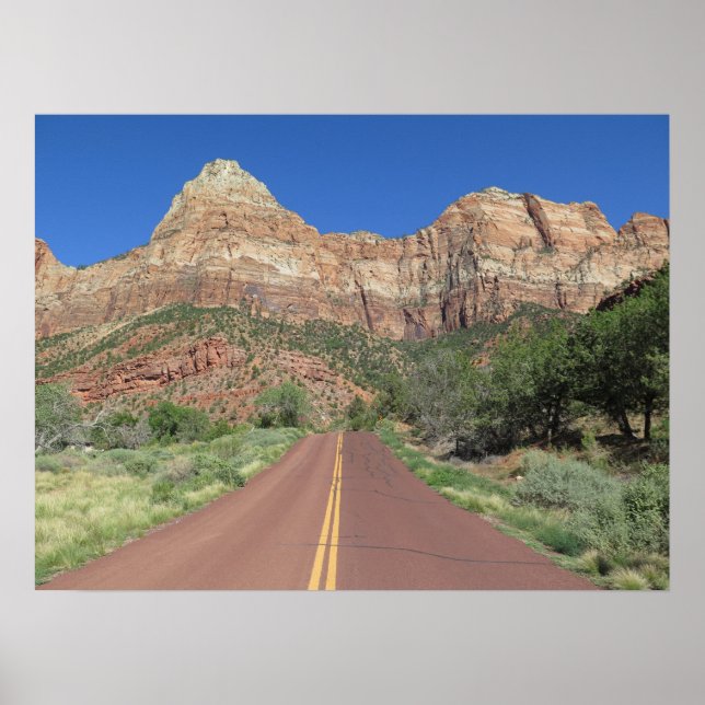 Road at Zion National Park USA Poster (Front)