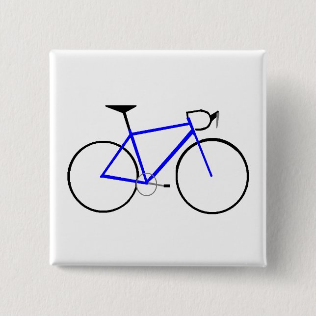Road Bike 15 Cm Square Badge (Front)