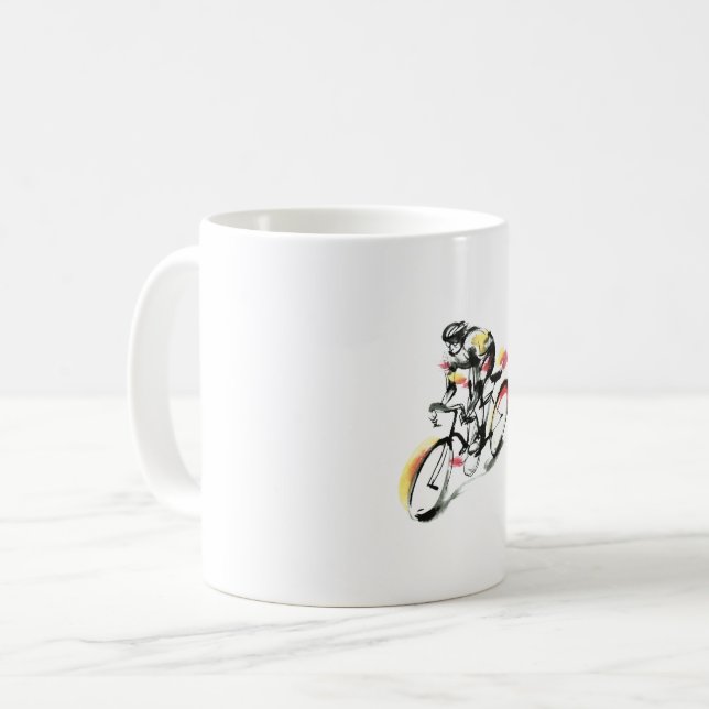 Road bike coffee mug (Front Left)