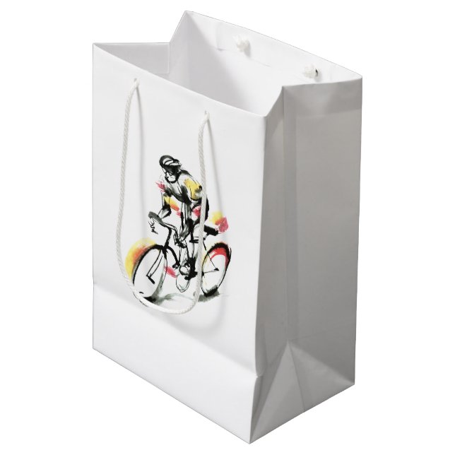Road bike medium gift bag (Front Angled)