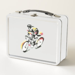 Road bike metal lunch box
