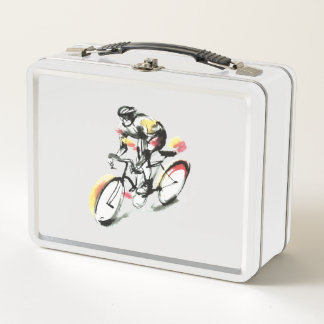 Road bike metal lunch box