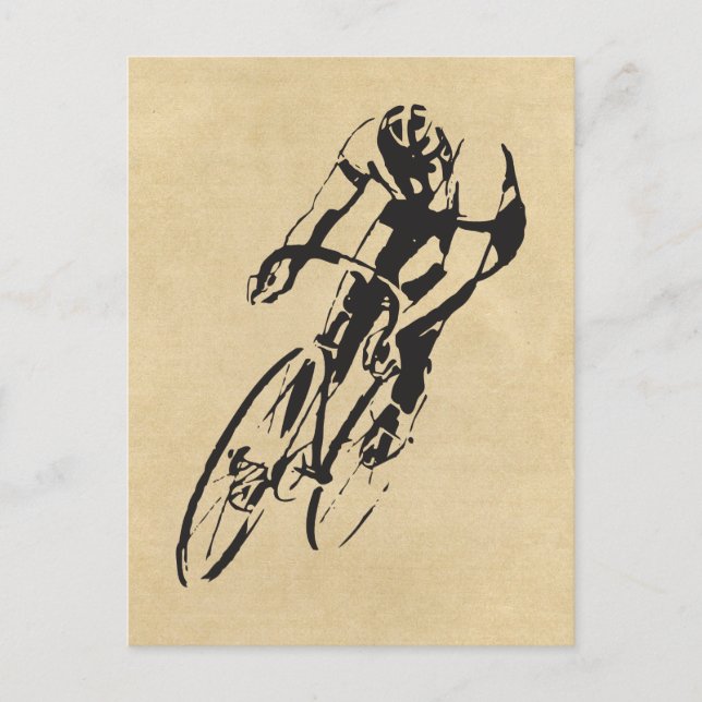 Road Bike Racing Postcard (Front)