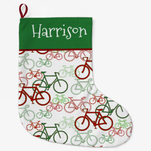 Road Bikes Personalised Christmas Stocking
