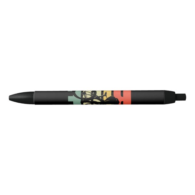 Road Biking Bicycle Cycling Black Ink Pen (Front)