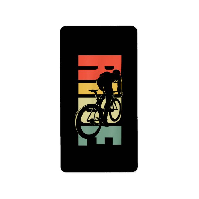 Road Biking Bicycle Cycling Label (Front)