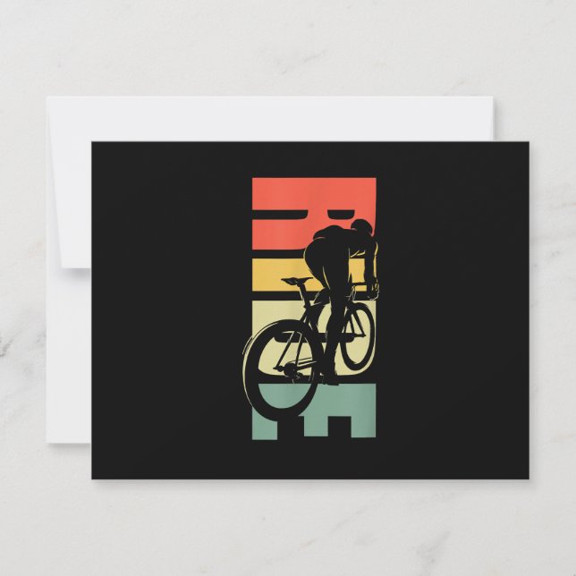 Road Biking Bicycle Cycling RSVP Card (Front)