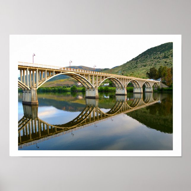 Road bridge over the river Douro, Portugal Poster (Front)