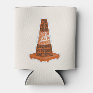 Road Cone Orange Taraffic cone Can Cooler
