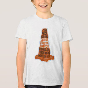Road Cone Orange Taraffic cone Tri-Blend Shirt