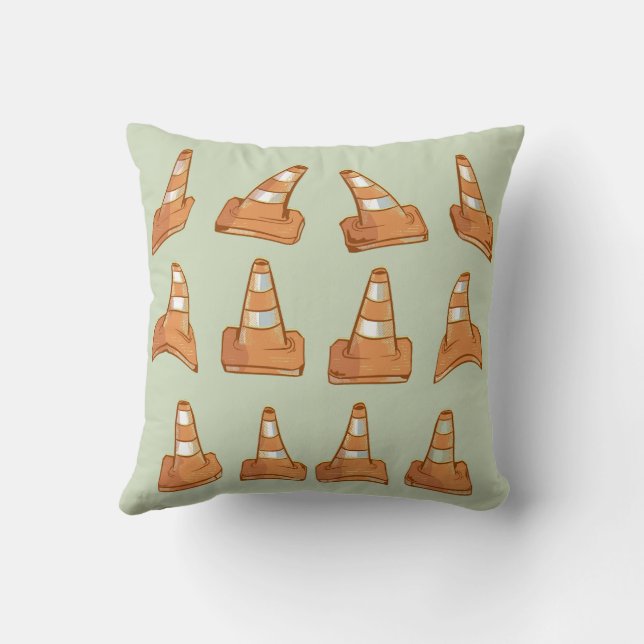 Road Cone Pattern Cushion (Back)