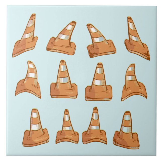 Road Cone Pattern Tile (Front)