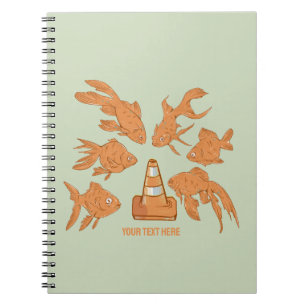 Road Cones and orange goldfish Notebook