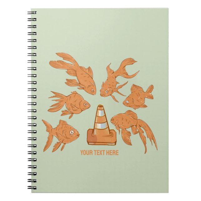 Road Cones and orange goldfish Notebook (Front)