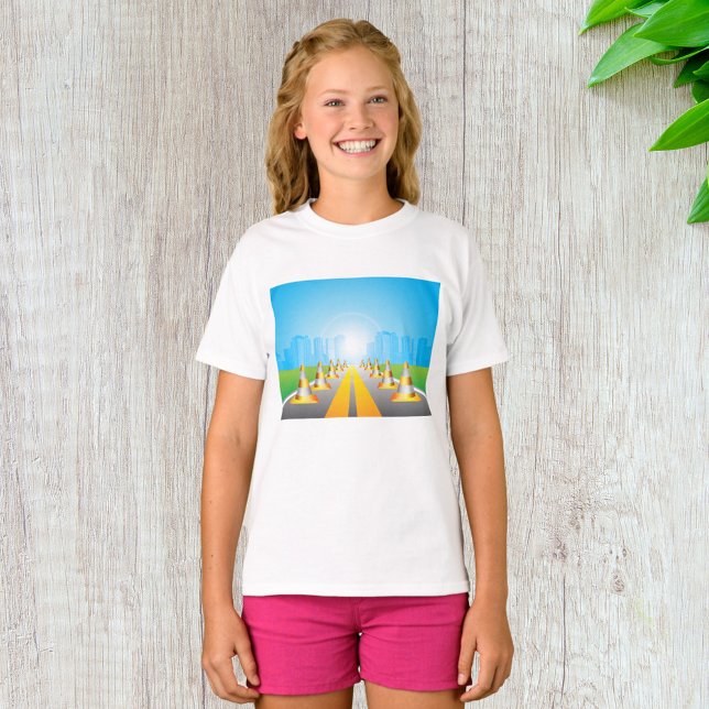 Road Cones Leading To A City T-Shirt (Creator Uploaded)