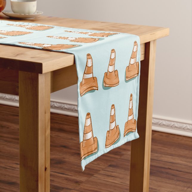 Road cones short table runner (In Situ)