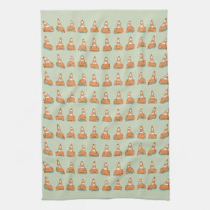 Road cones tea towel