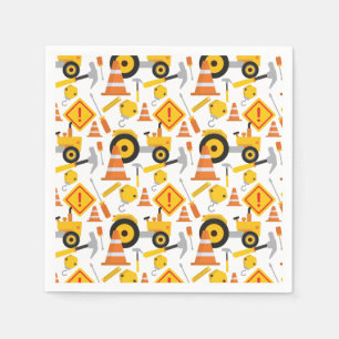 Road Construction Birthday Napkin