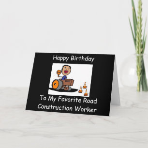 Road Construction Worker Card