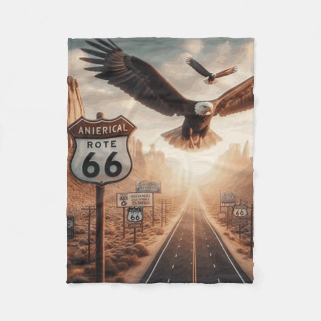 Road cover 66 fleece blanket (Front)