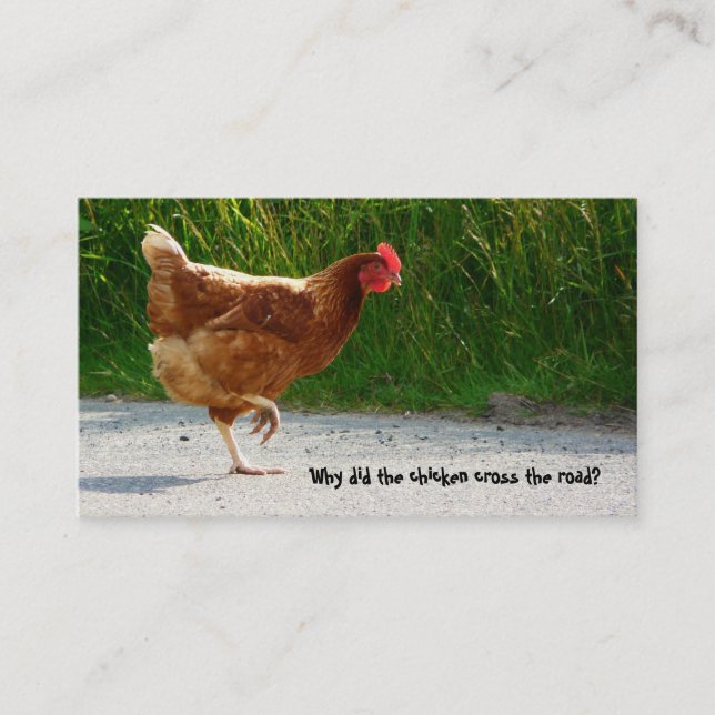 Road Crossing Chicken business card (Front)