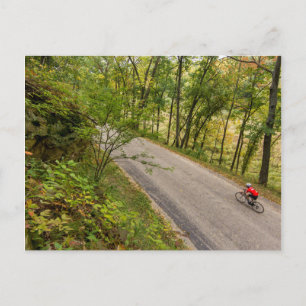 Road Cycling On Rural Country Road Postcard