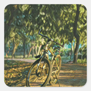 Road cyclist gifts square sticker