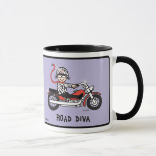 road diva half ringer mug