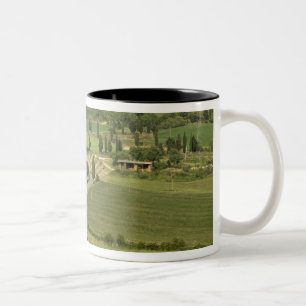 Road from Pienza to Montepulciano, Two-Tone Coffee Mug