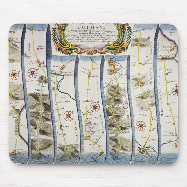 Road from Whitby to Durham Mouse Mat (Front)