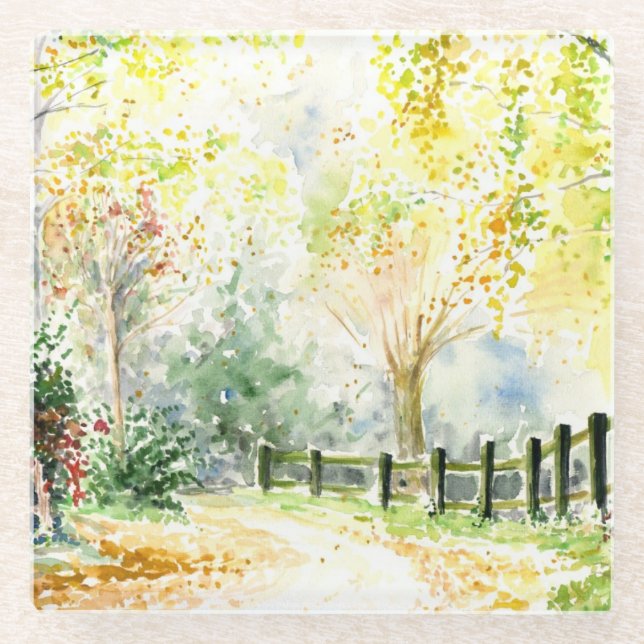 Road Glass Coaster (Front)