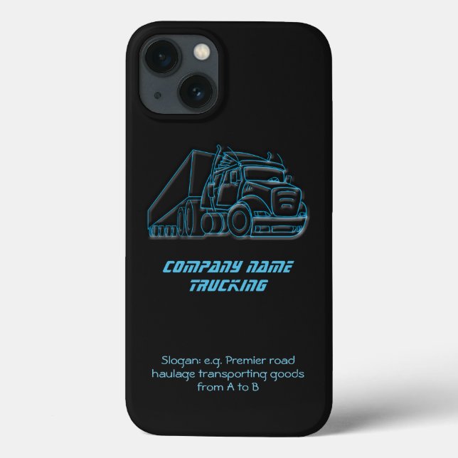 Road Haulage Semi-Truck blue logo Case-Mate iPhone Case (Back)