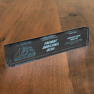 Road Haulage Semi-Truck blue logo Nameplate