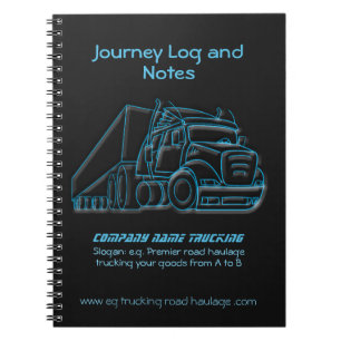 Road Haulage Semi-Truck blue logo Notebook